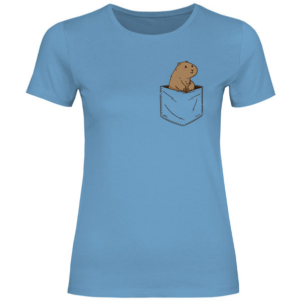Präriehund in Brusttasche - Damen T-Shirt
