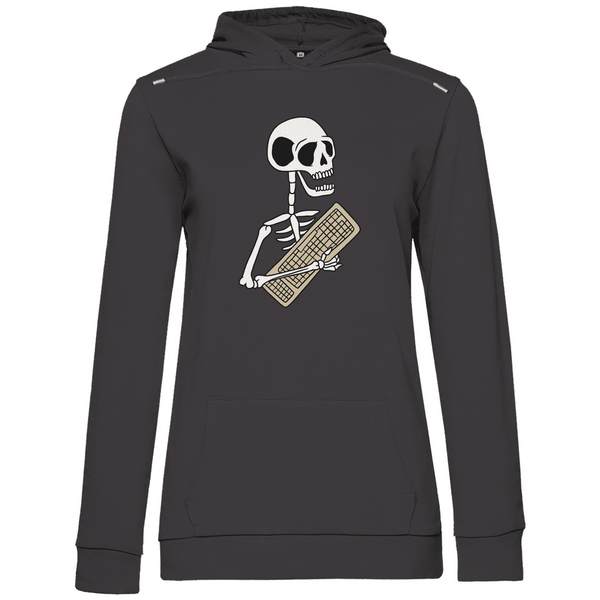 Skelett mit Tastatur - Damen Hoodie