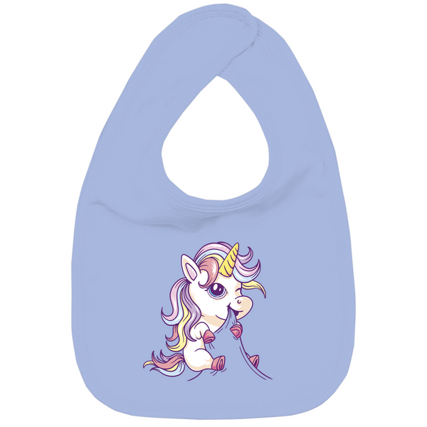 Verspieltes Einhorn - Bio Baby-Lätzchen