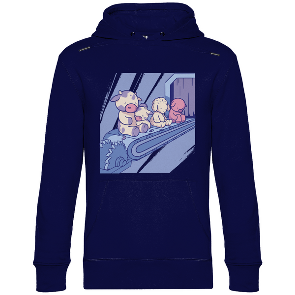 Tiere auf Fließband - Herren Hoodie
