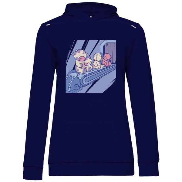 Tiere auf Fließband - Damen Hoodie