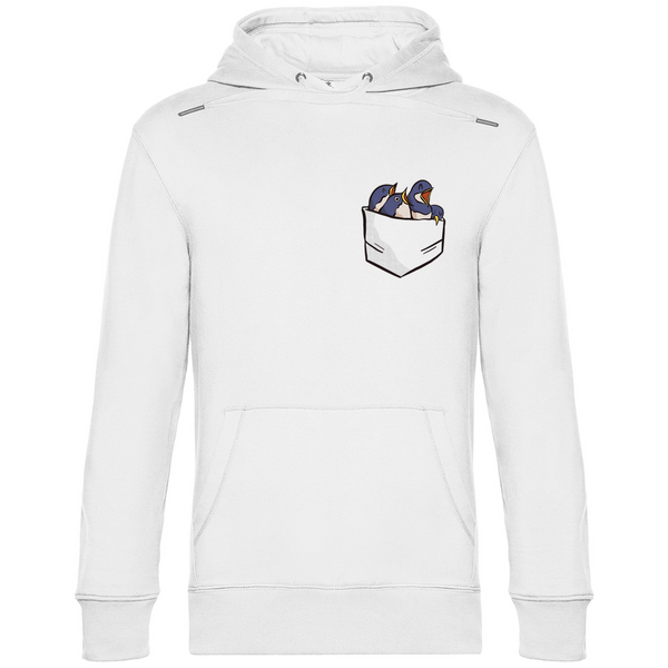 Vögel in Brusttasche - Herren Hoodie