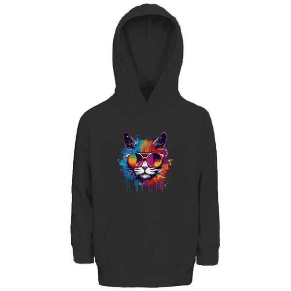 Trendige Katze - Premium Bio Kinderhoodie