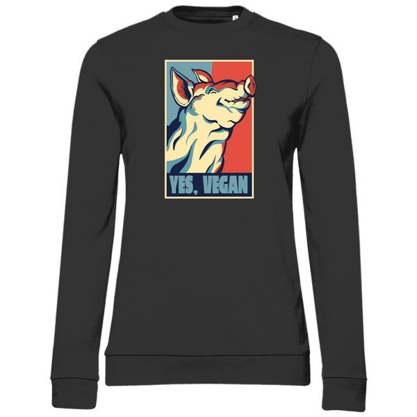 Yes, Vegan Schwein - Damen Sweatshirt