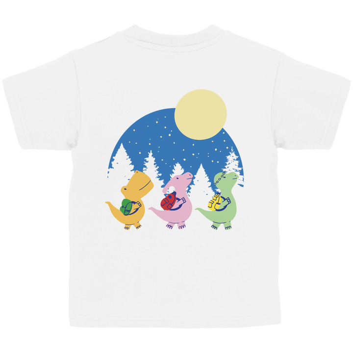 3 Dinos Kinder T-Shirt mit Rückendruck - Textilzauber