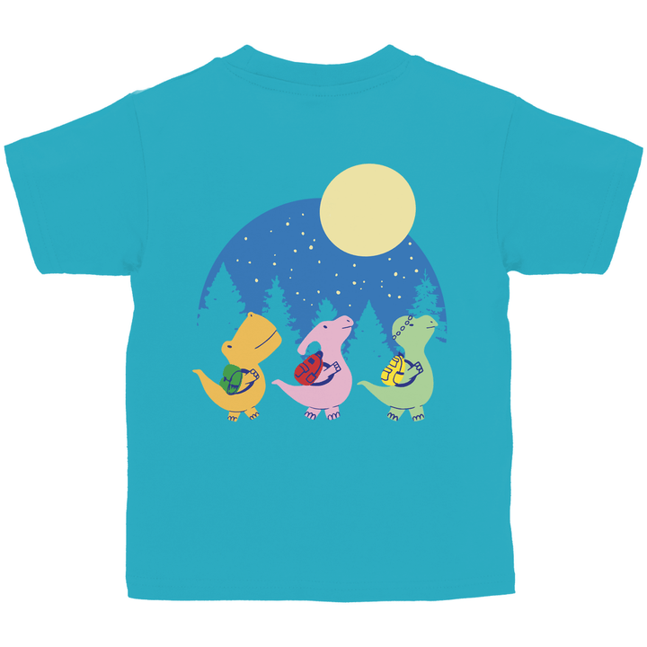 3 Dinos Kinder T-Shirt mit Rückendruck - Textilzauber