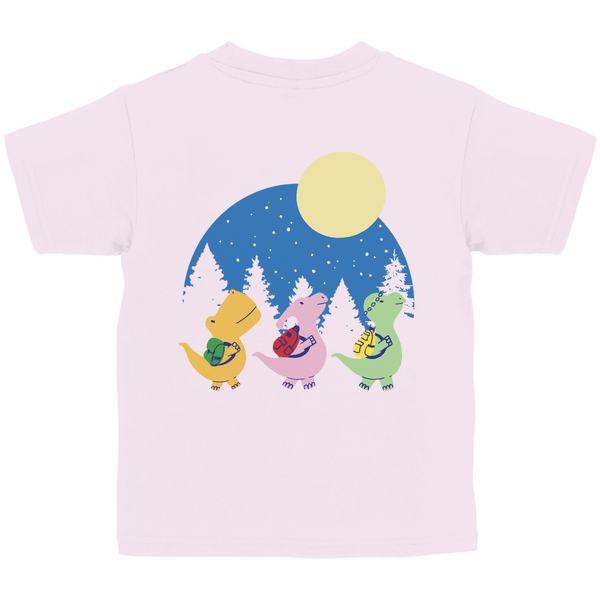 3 Dinos Kinder T-Shirt mit Rückendruck - Textilzauber