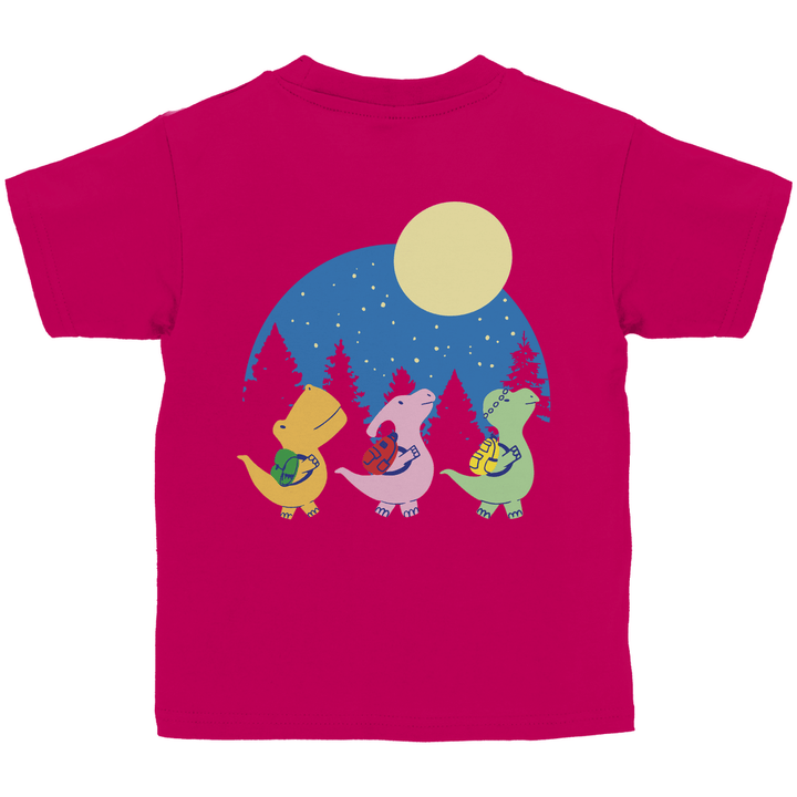 3 Dinos Kinder T-Shirt mit Rückendruck - Textilzauber