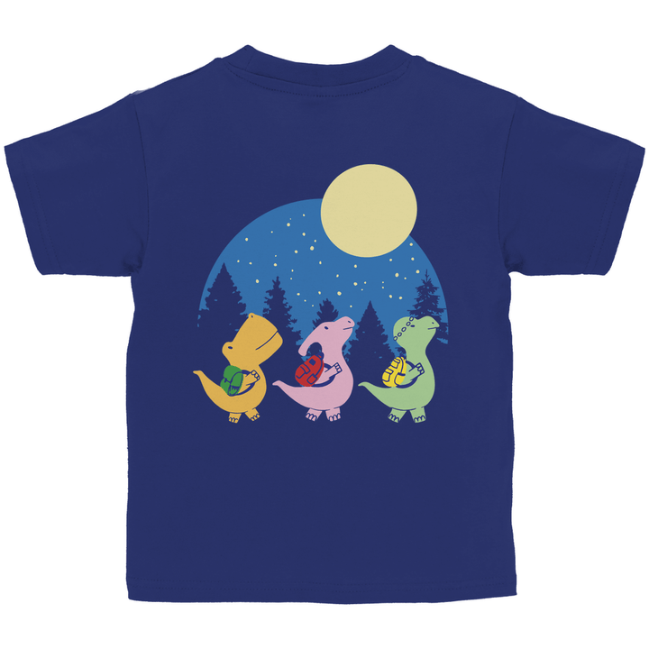 3 Dinos Kinder T-Shirt mit Rückendruck - Textilzauber