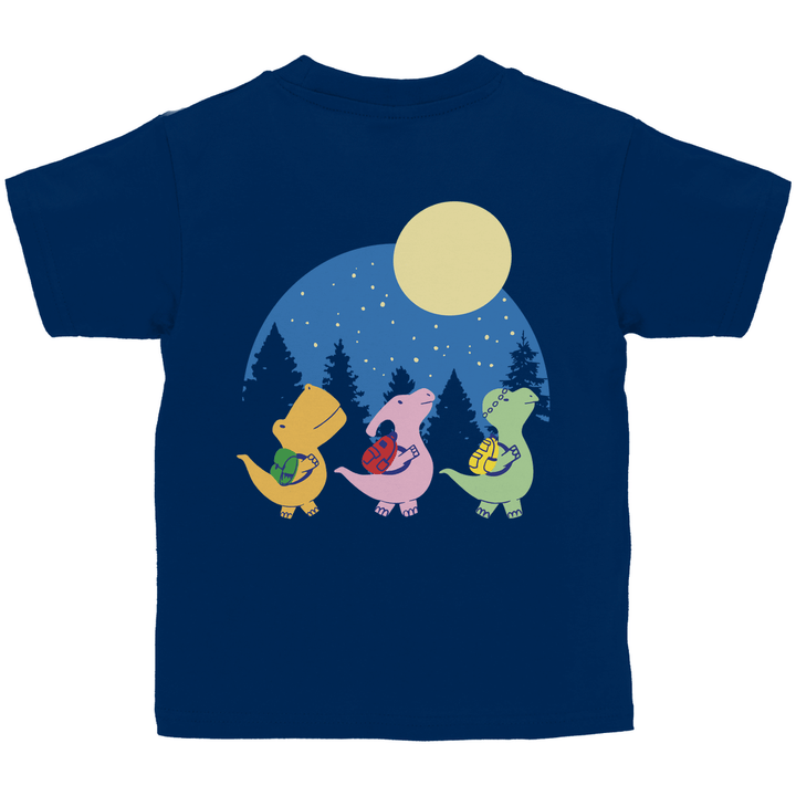 3 Dinos Kinder T-Shirt mit Rückendruck - Textilzauber