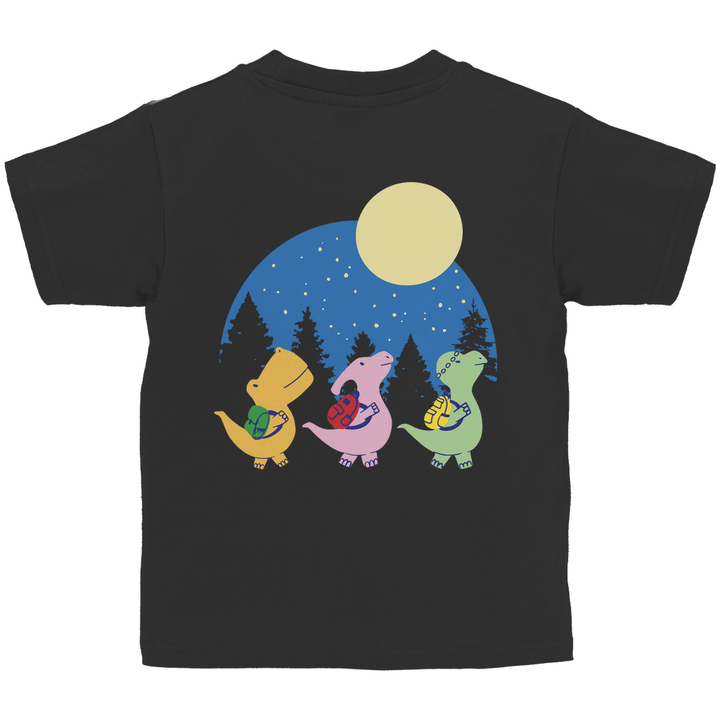3 Dinos Kinder T-Shirt mit Rückendruck - Textilzauber
