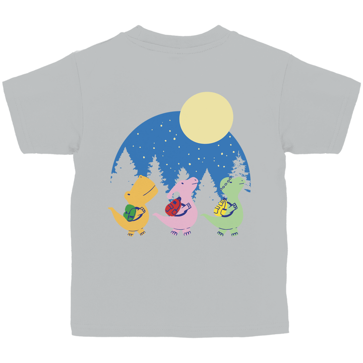 3 Dinos Kinder T-Shirt mit Rückendruck - Textilzauber