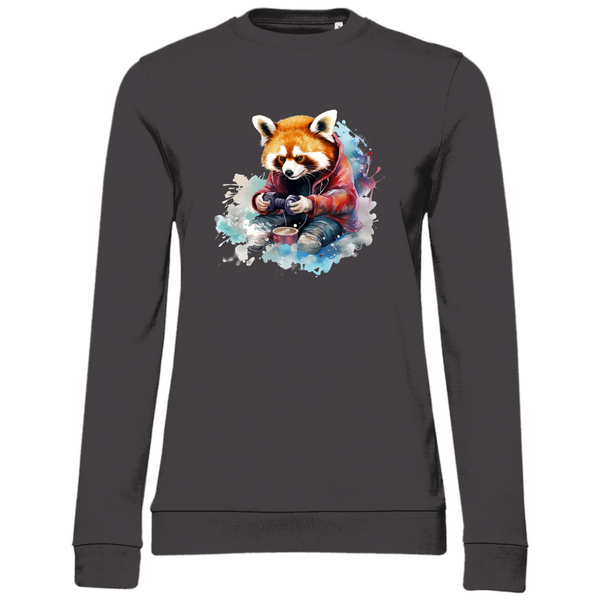 Roter Panda Gamer - Damen Sweatshirt