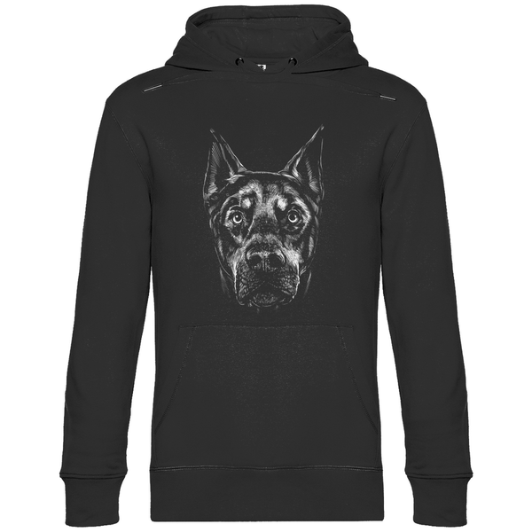 Monochromer Dobermann - Herren Hoodie