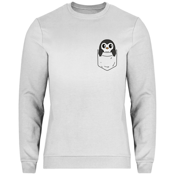 Pinguin in Brusttasche - Herren Sweatshirt
