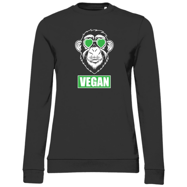 Veganer Affe - Damen Sweatshirt
