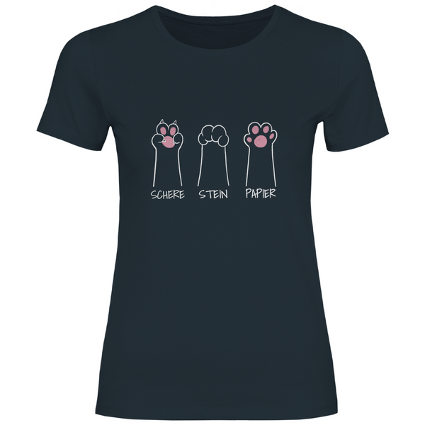 Schere Stein Papier Cat-Edition - Damen T-Shirt