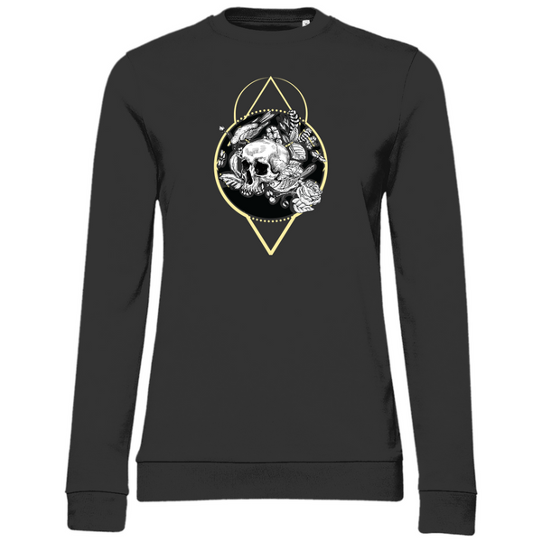 Schädel und Blumen - Damen Sweatshirt