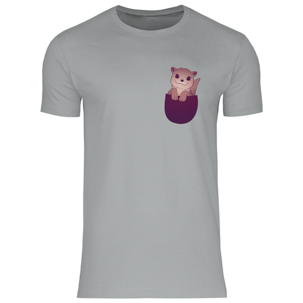 Otter in Brusttasche - Herren T-Shirt