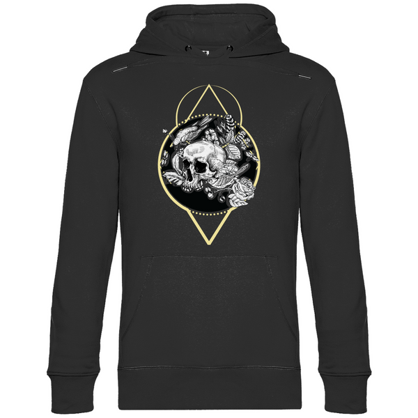 Schädel und Blumen - Herren Hoodie