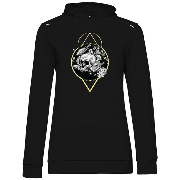 Schädel und Blumen - Damen Hoodie