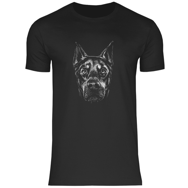 Monochromer Dobermann - Herren T-Shirt