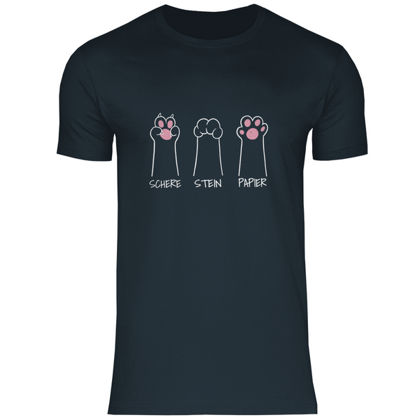 Schere Stein Papier Cat-Edition - Herren T-Shirt