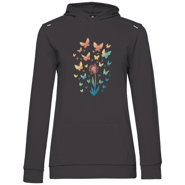 Pusteblume mit Schmetterlingen - Damen Hoodie