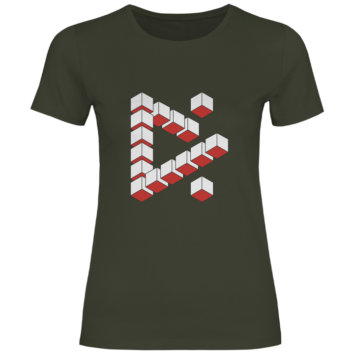 Abstrakte Kuben - Damen T - Shirt - Textilzauber
