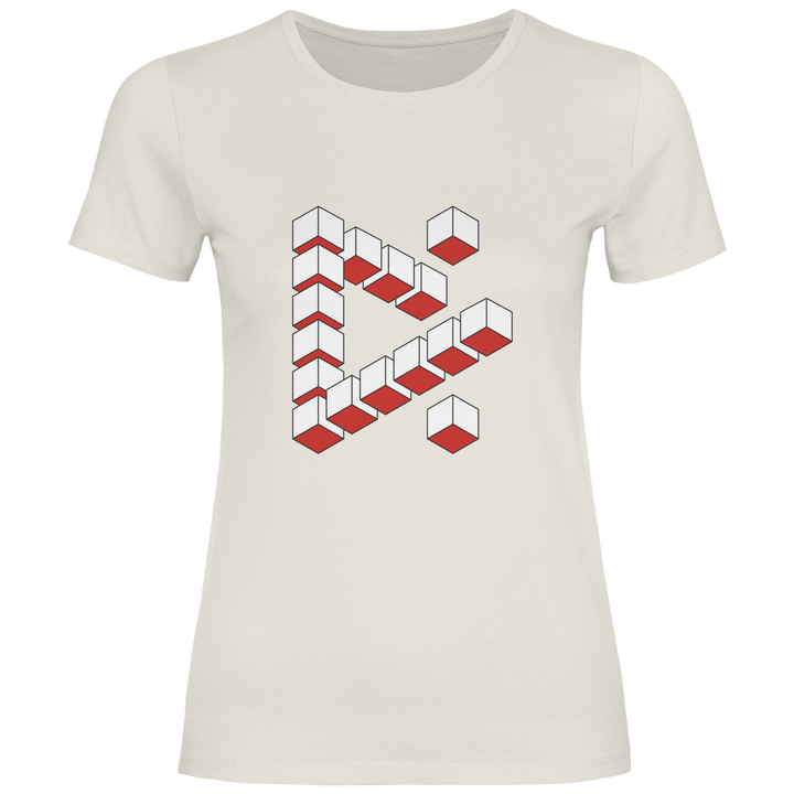Abstrakte Kuben - Damen T - Shirt - Textilzauber