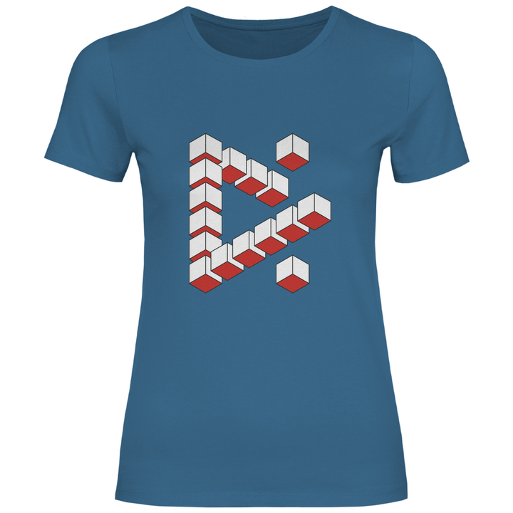 Abstrakte Kuben - Damen T - Shirt - Textilzauber