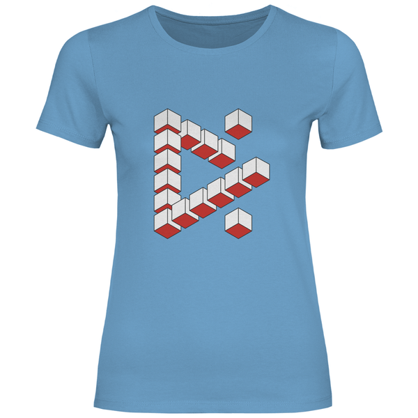 Abstrakte Kuben - Damen T - Shirt - Textilzauber