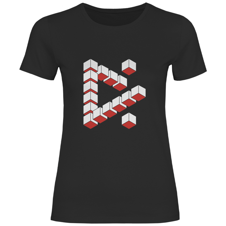Abstrakte Kuben - Damen T - Shirt - Textilzauber