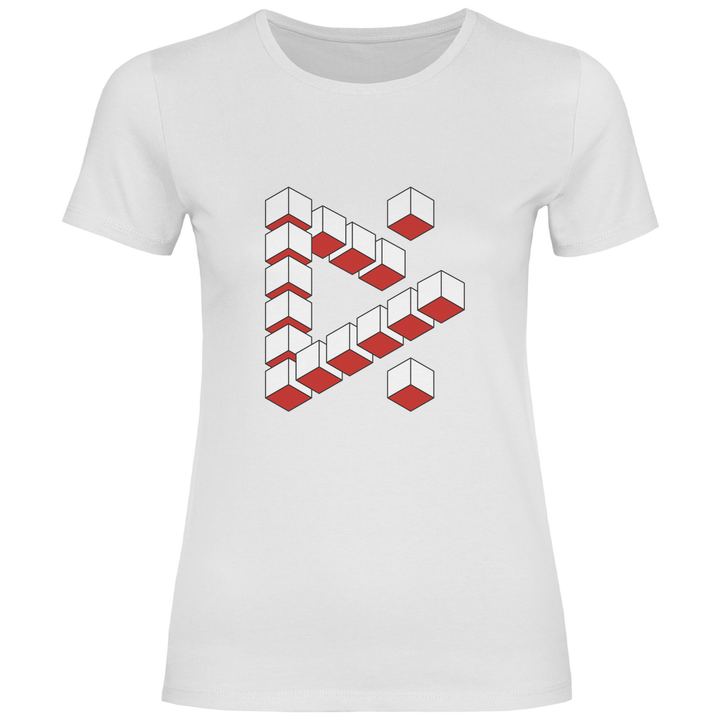 Abstrakte Kuben - Damen T - Shirt - Textilzauber