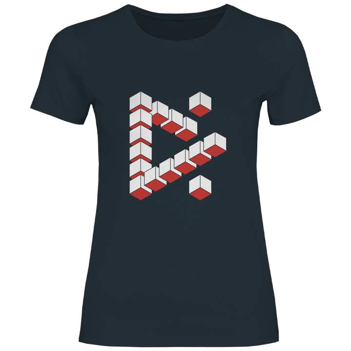 Abstrakte Kuben - Damen T - Shirt - Textilzauber