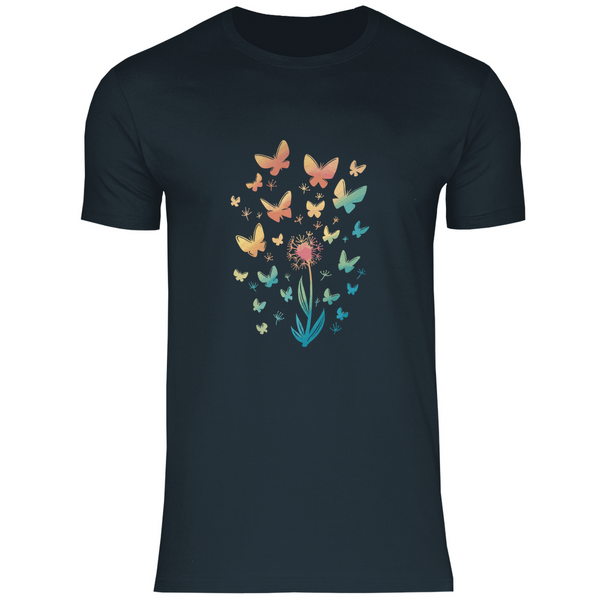 Pusteblume mit Schmetterlingen - Herren T-Shirt