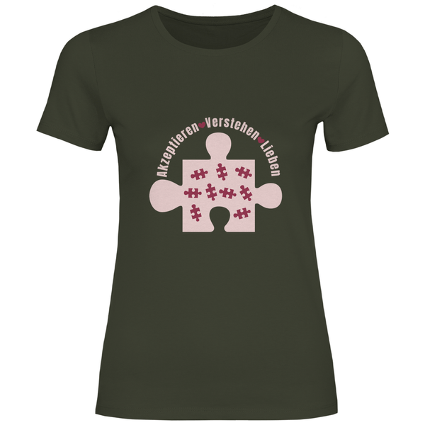 Akzeptieren Verstehen Lieben - Damen T - Shirt - Textilzauber