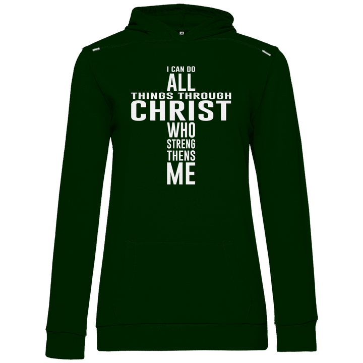 Alles dank Christus - Damen Hoodie - Textilzauber