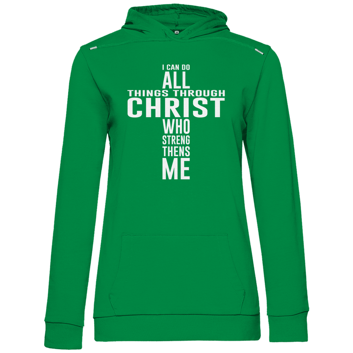 Alles dank Christus - Damen Hoodie - Textilzauber