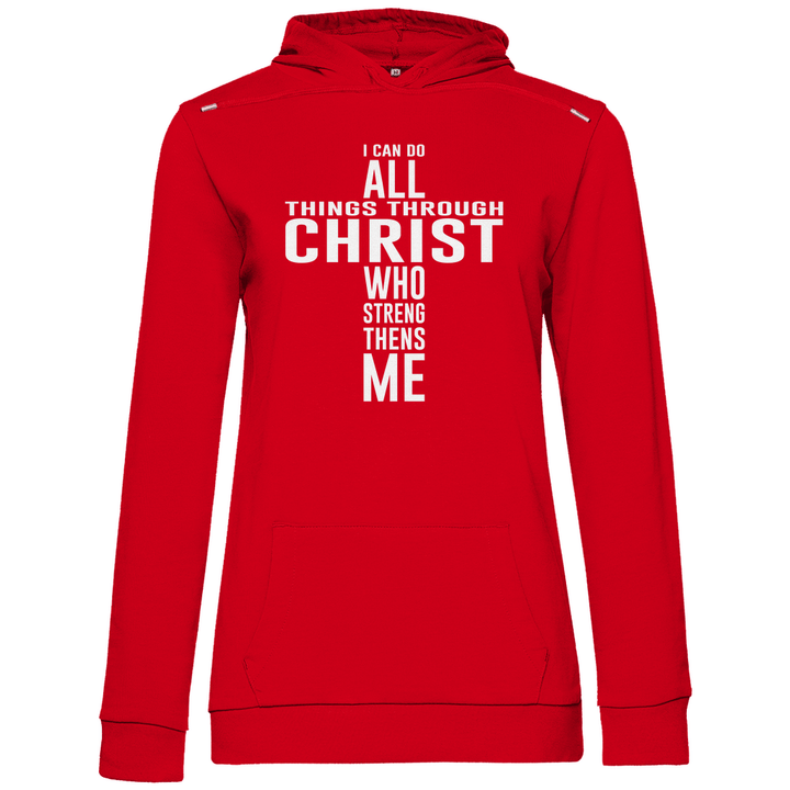 Alles dank Christus - Damen Hoodie - Textilzauber