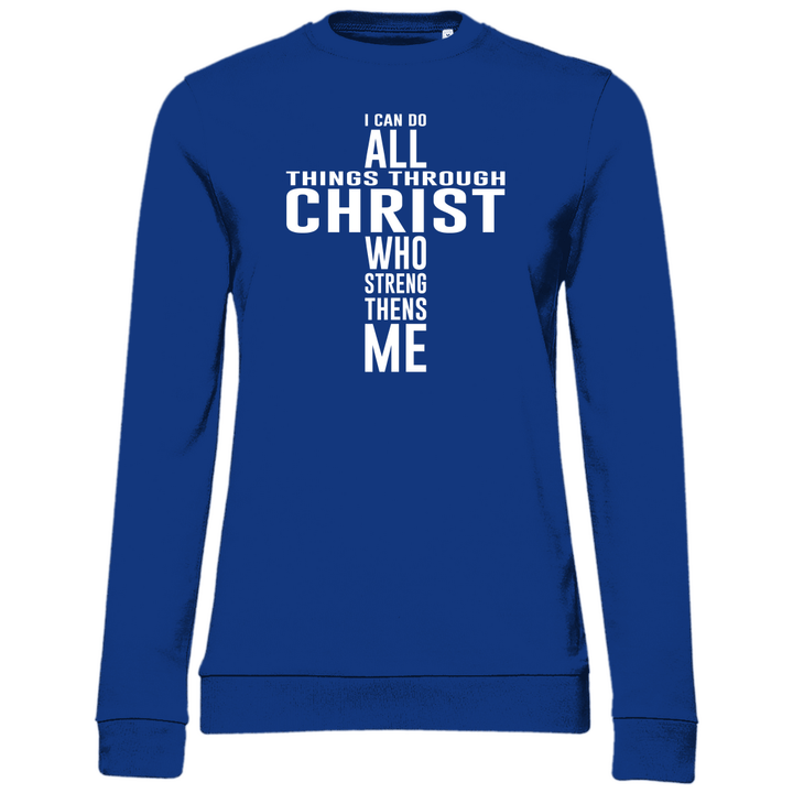 Alles dank Christus - Damen Sweatshirt - Textilzauber