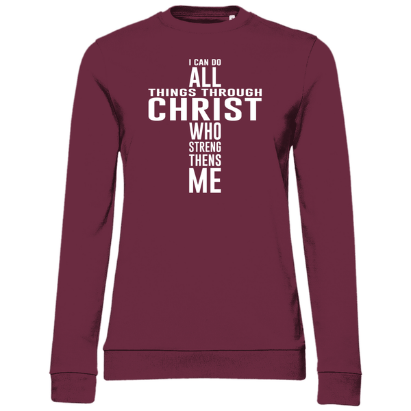 Alles dank Christus - Damen Sweatshirt - Textilzauber