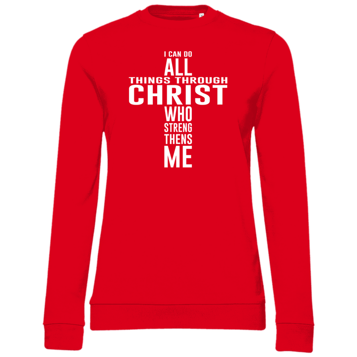 Alles dank Christus - Damen Sweatshirt - Textilzauber