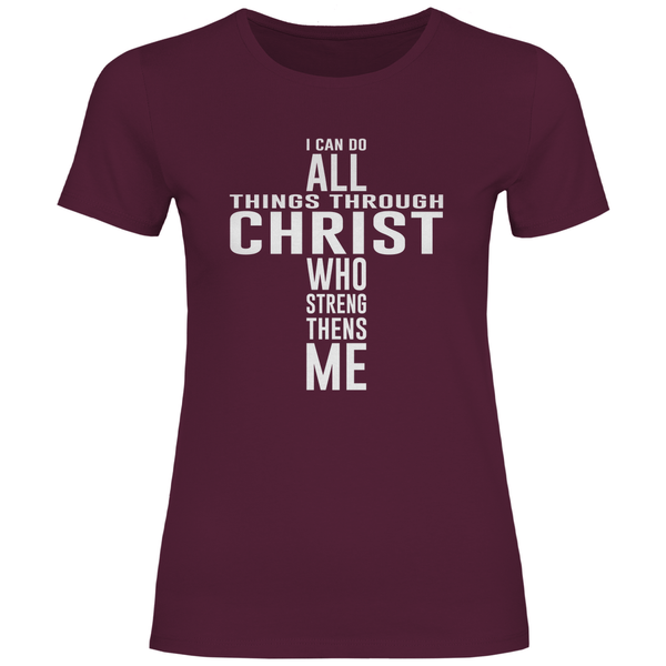 Alles dank Christus - Damen T - Shirt - Textilzauber