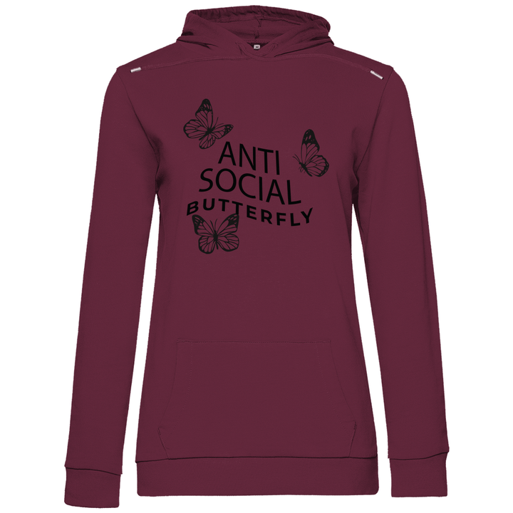 Antisocial Butterfly - Damen Hoodie - Textilzauber