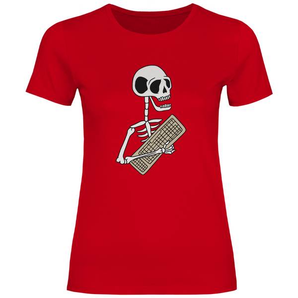 Skelett mit Tastatur - Damen T-Shirt