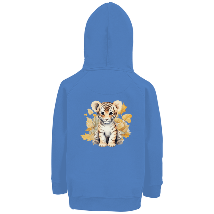 Baby - Tiger - Premium Bio Kinderhoodie mit Rückendruck - Textilzauber
