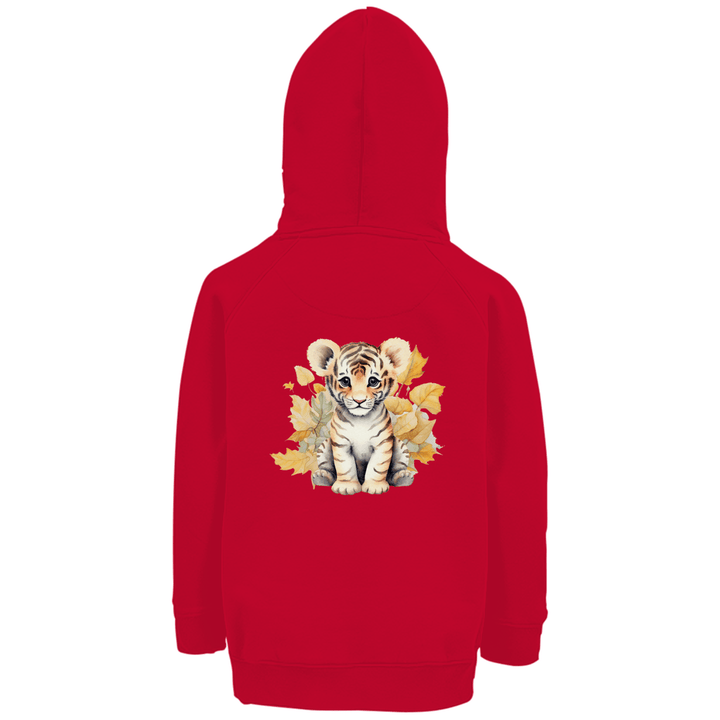 Baby - Tiger - Premium Bio Kinderhoodie mit Rückendruck - Textilzauber
