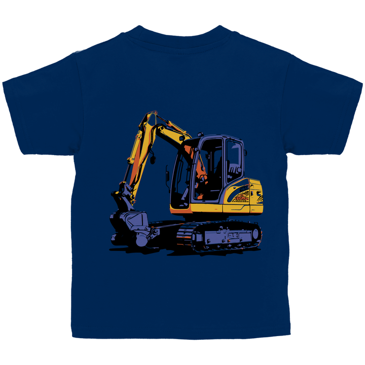 Bagger Kinder T-Shirt mit Rückendruck - Textilzauber