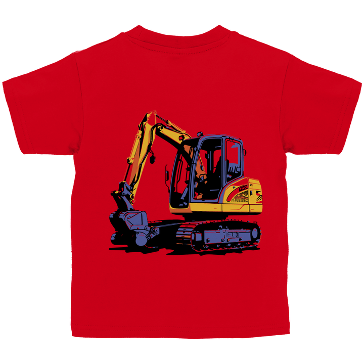Bagger Kinder T-Shirt mit Rückendruck - Textilzauber